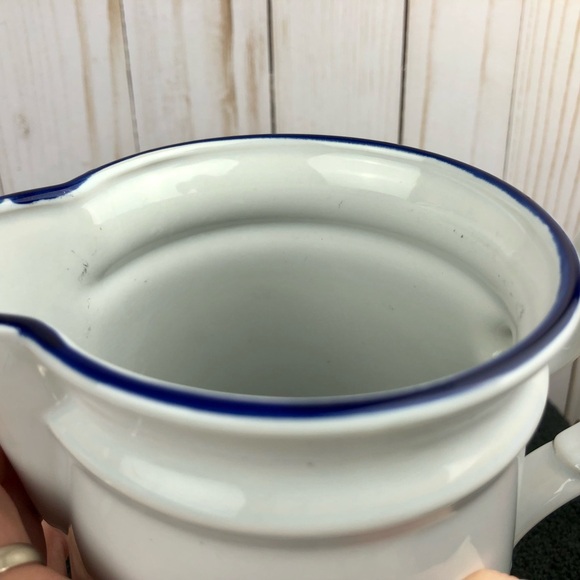 Vintage International House “Country Blue” Ceramic Pitcher 32oz - 9” Tall - Picture 9 of 9